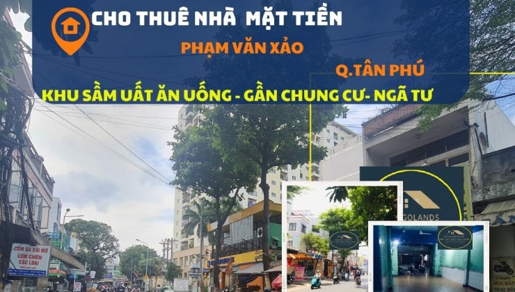 Cho thuê nhà Mặt Tiền Phạm Văn Xảo 88m2, 1Lầu, 20Triệu, gần chung cư